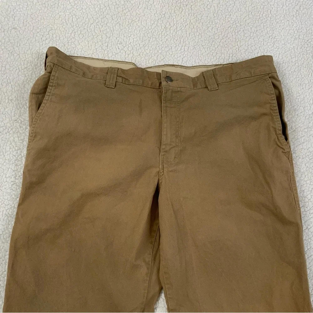 Columbia Cargo Pants 40x32 Tan Straight Leg Hike Camp 6 Pockets Zip Hook & Loop